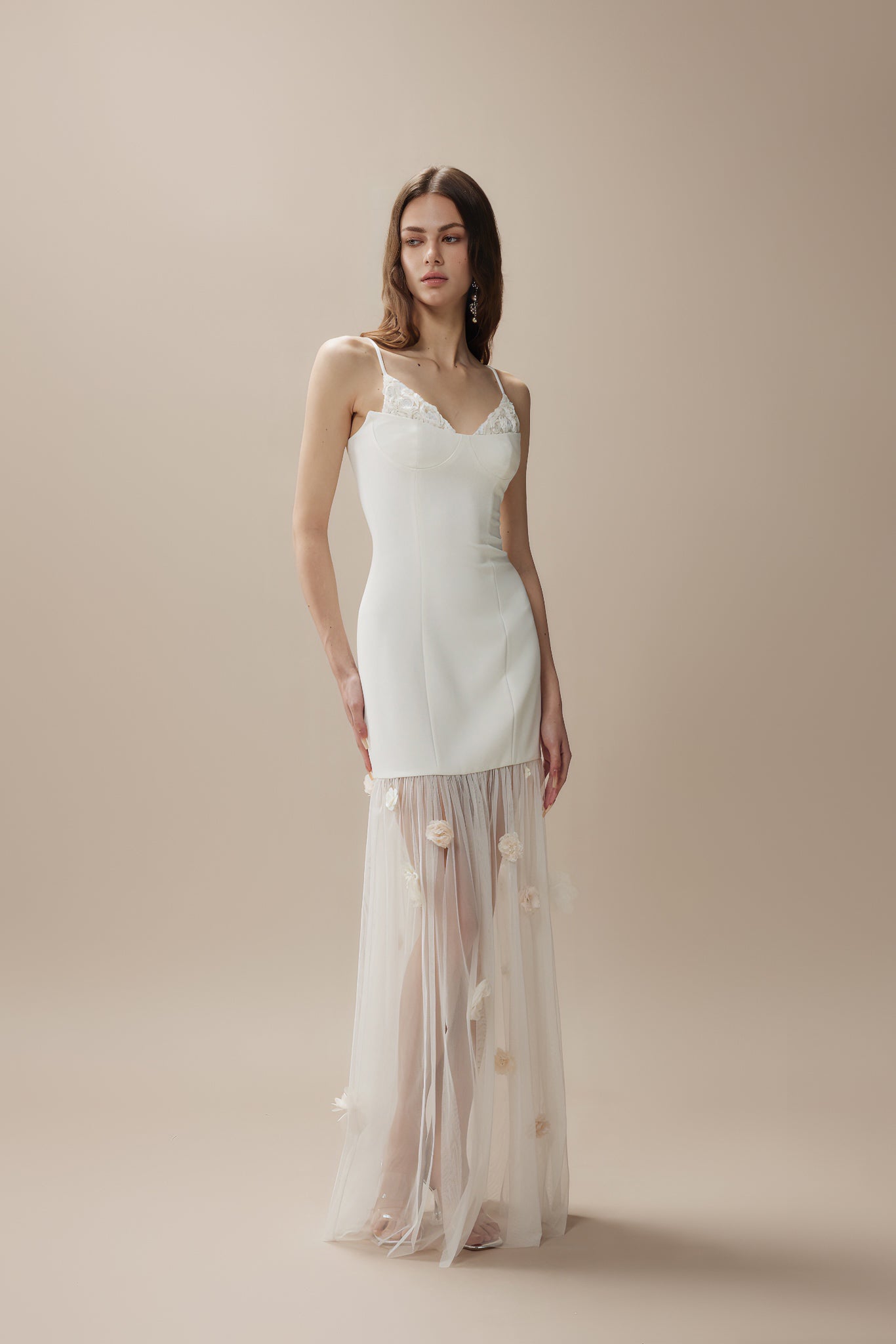 White Camellia Maxi Dress