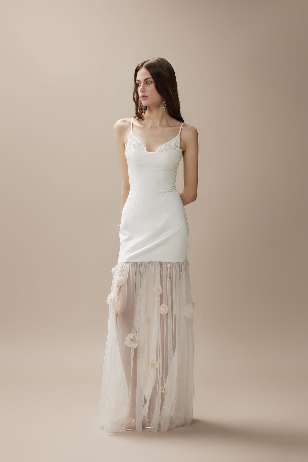 White Camellia Maxi Dress