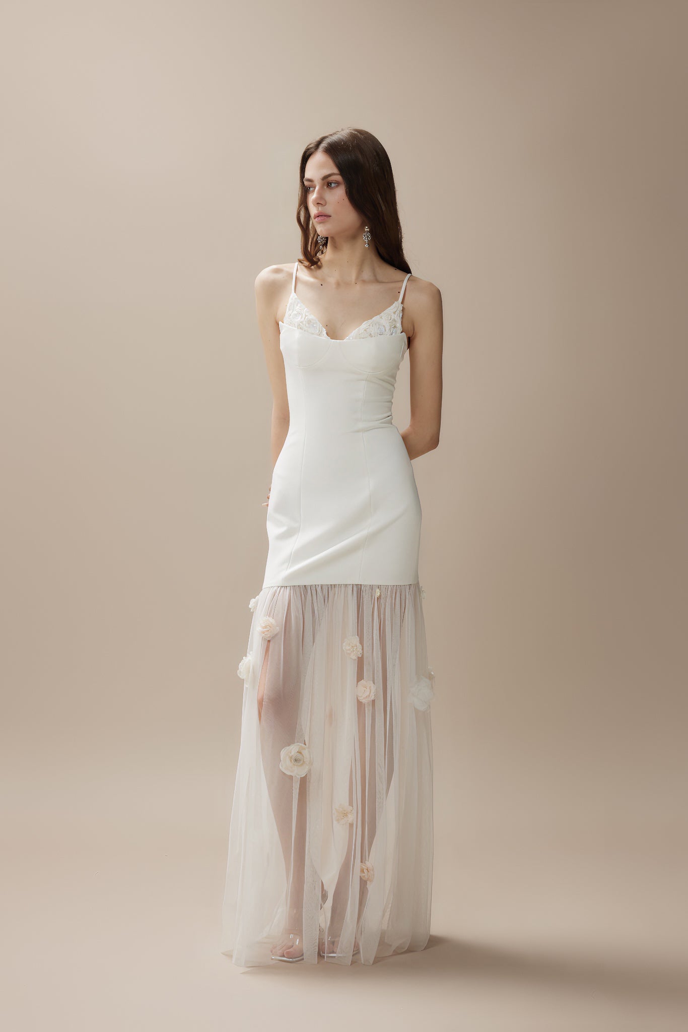 White Camellia Maxi Dress
