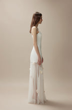 White Camellia Maxi Dress