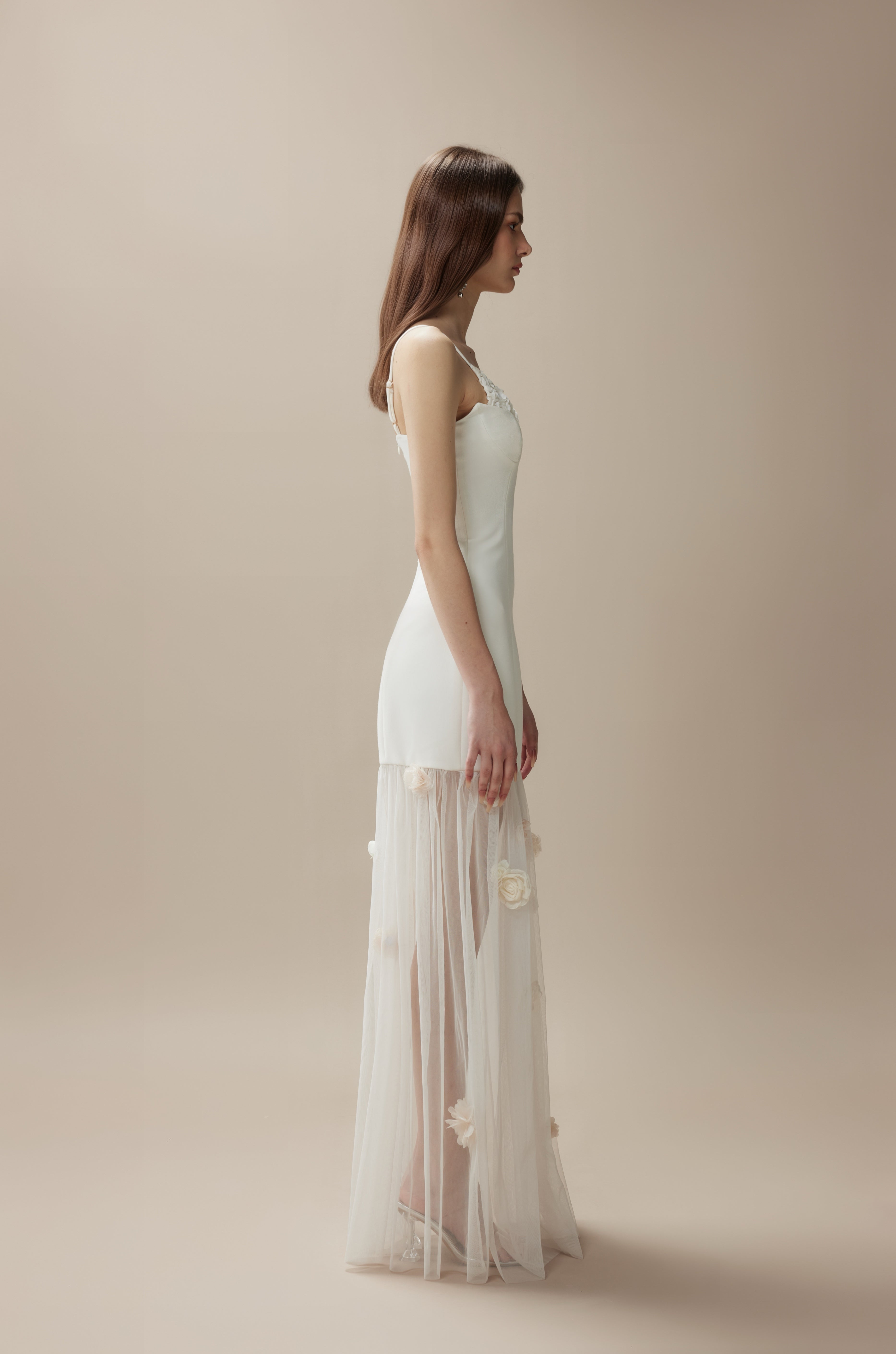 White Camellia Maxi Dress