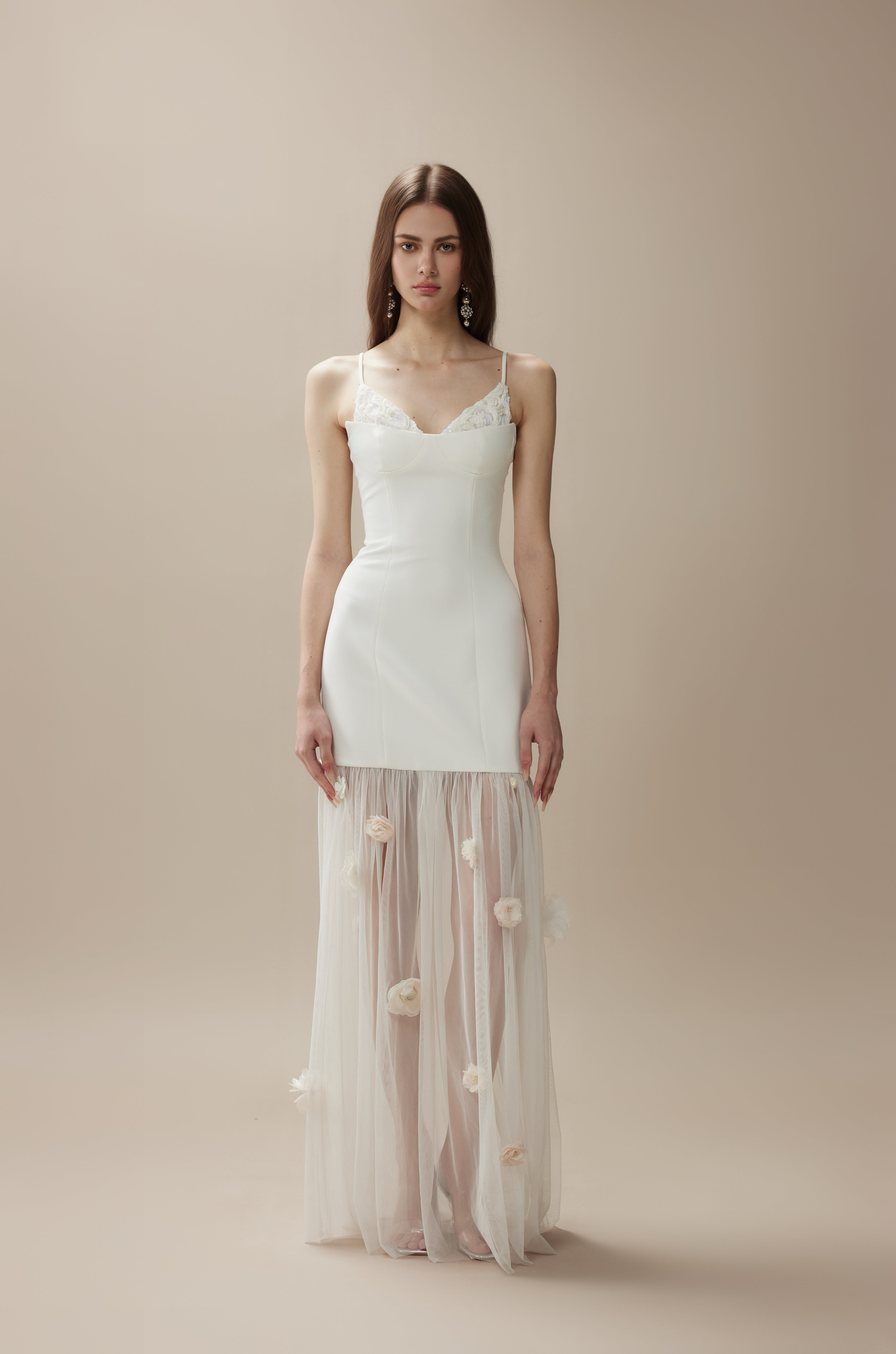 White Camellia Maxi Dress