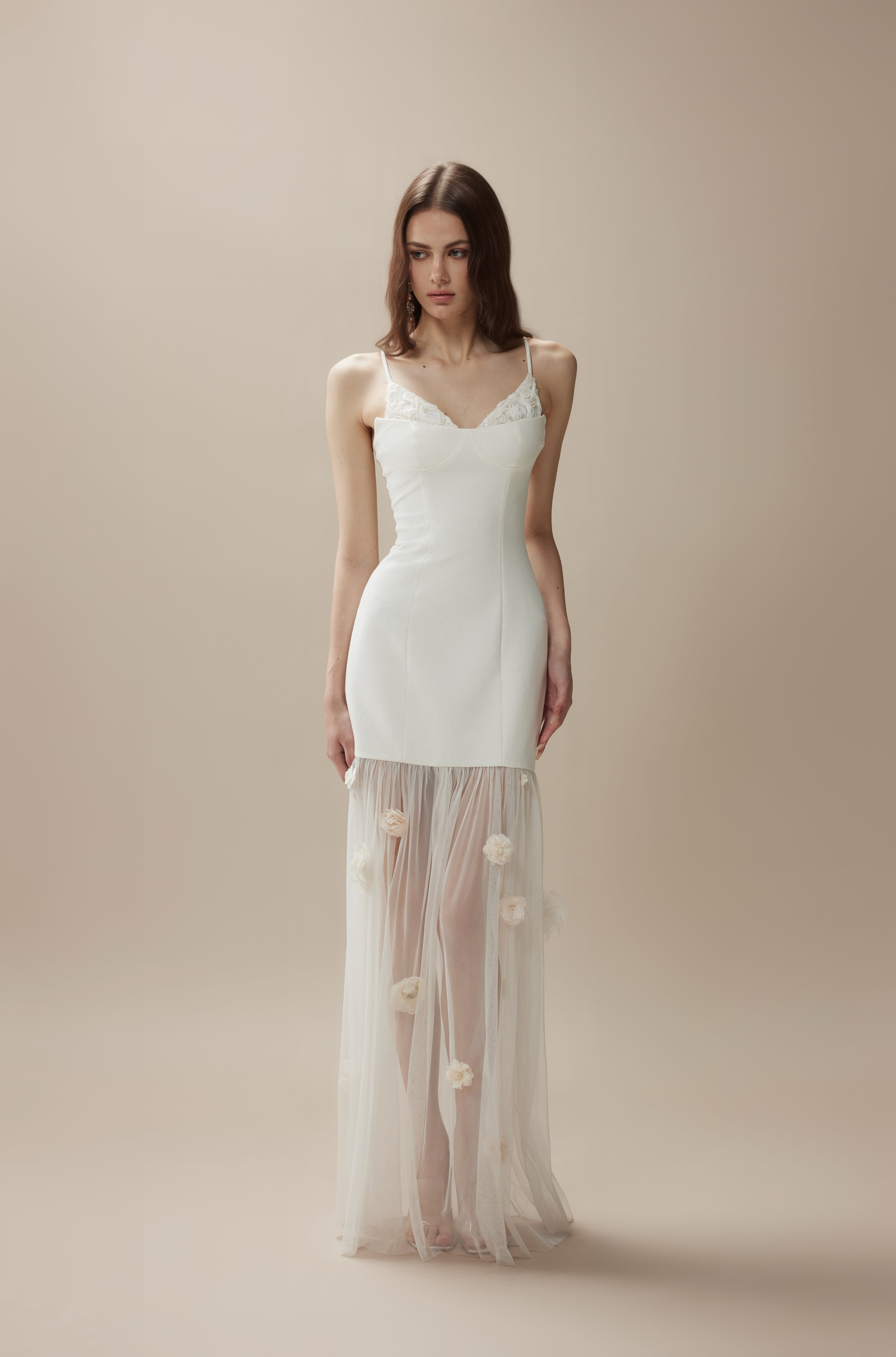 White Camellia Maxi Dress