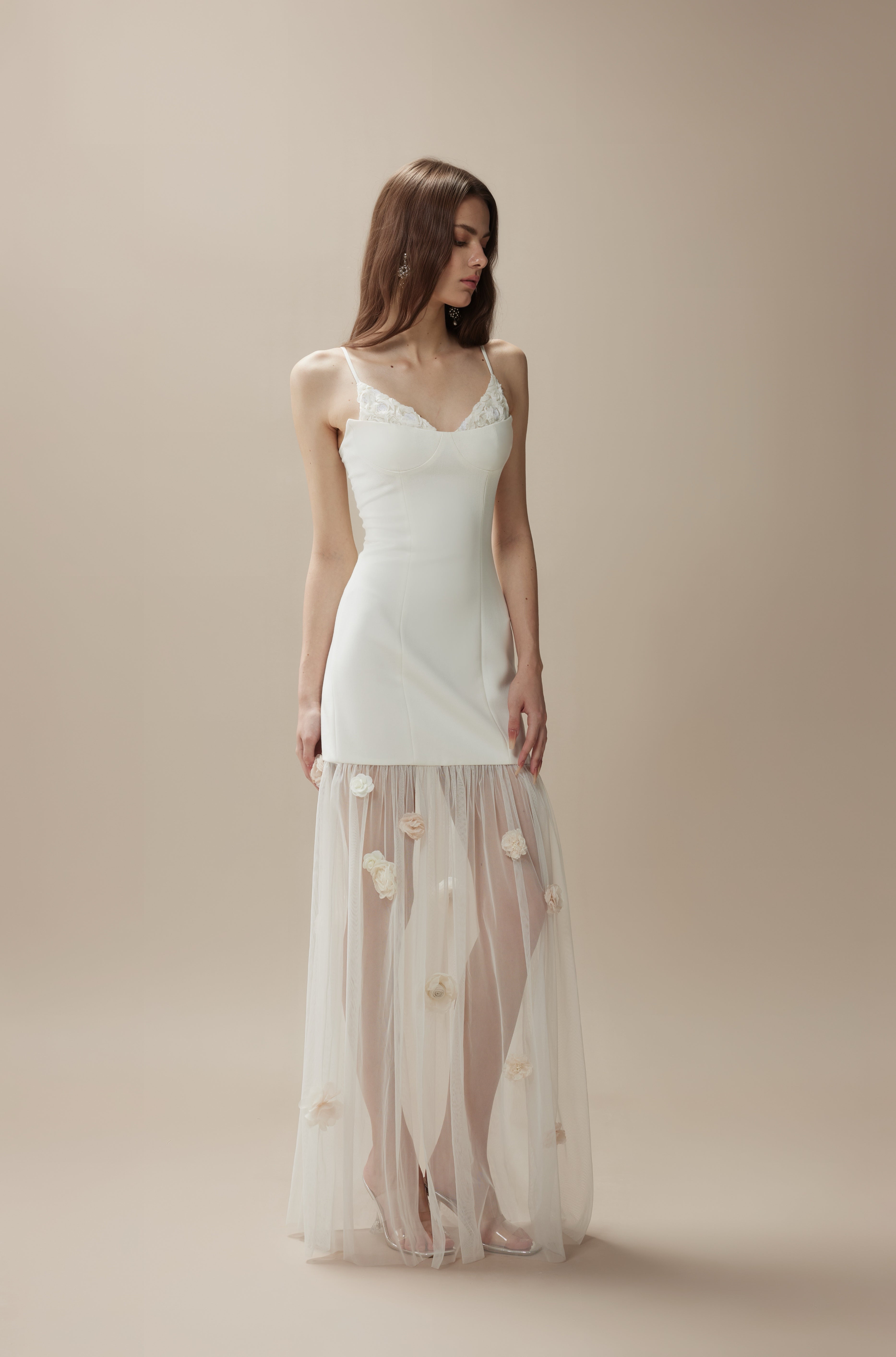 White Camellia Maxi Dress