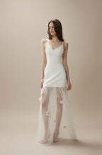 White Camellia Maxi Dress