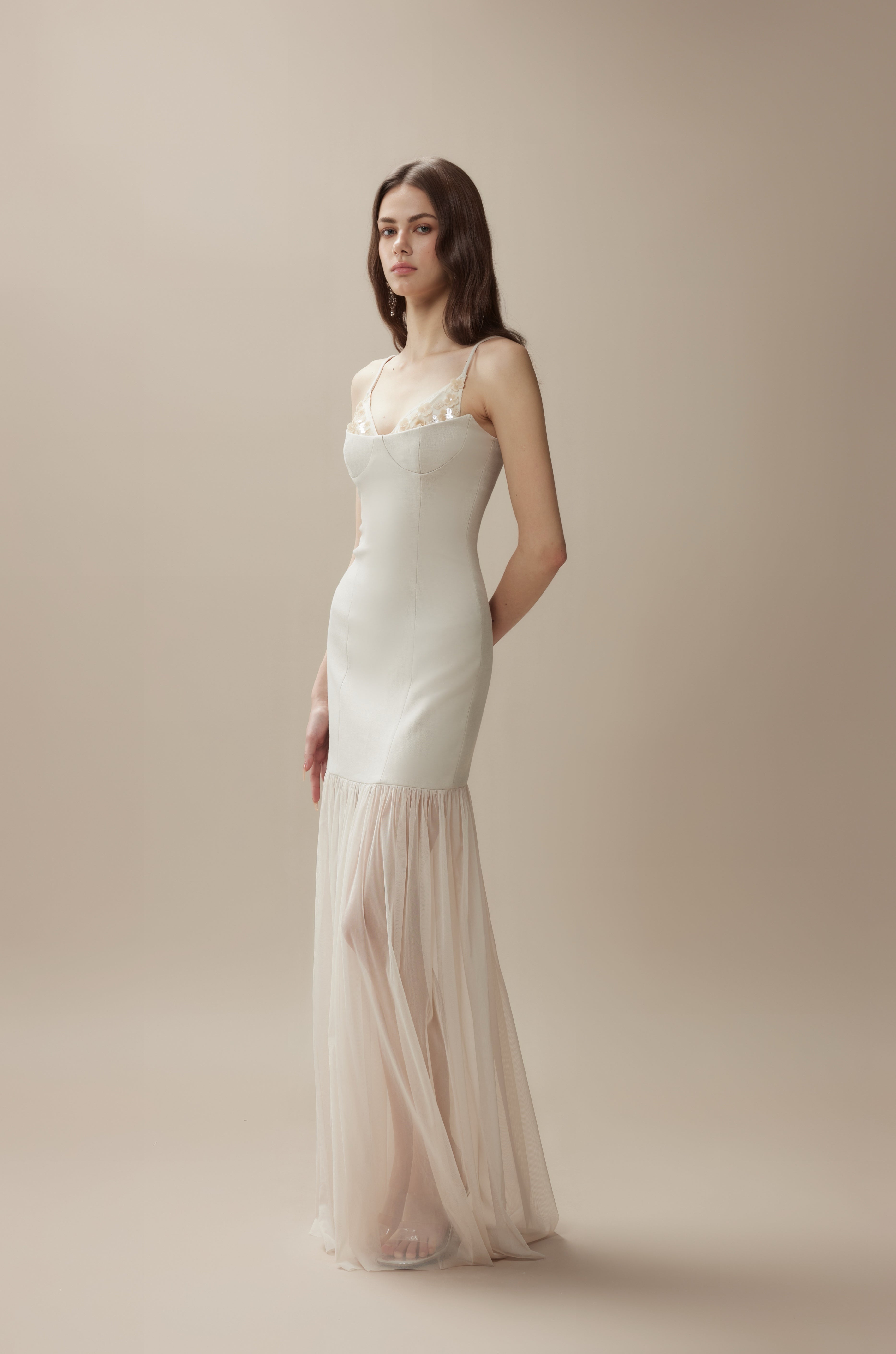 White Camellia Maxi Dress