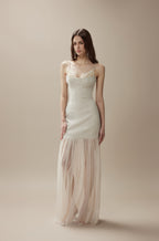 White Camellia Maxi Dress