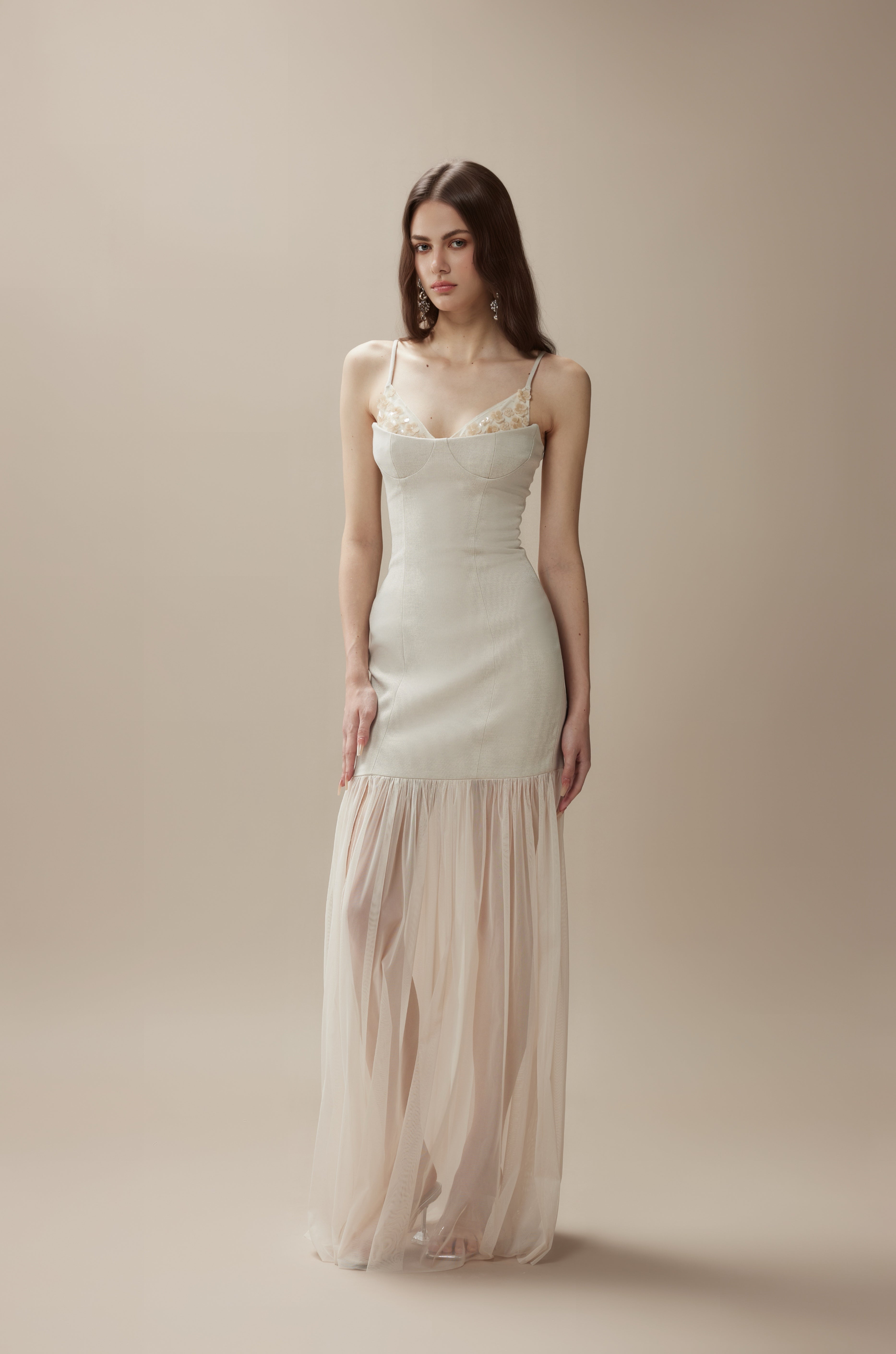 White Camellia Maxi Dress