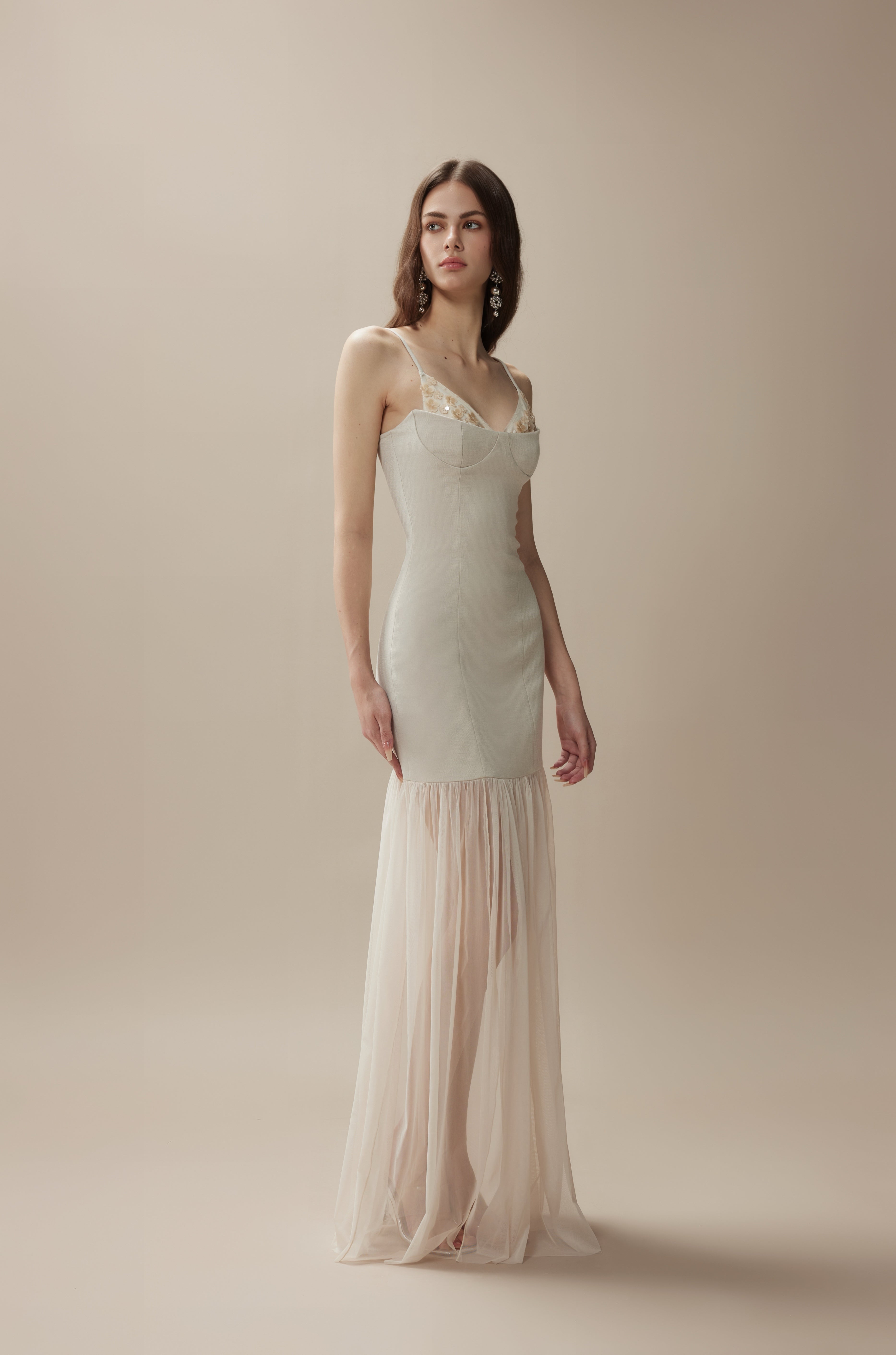 White Camellia Maxi Dress