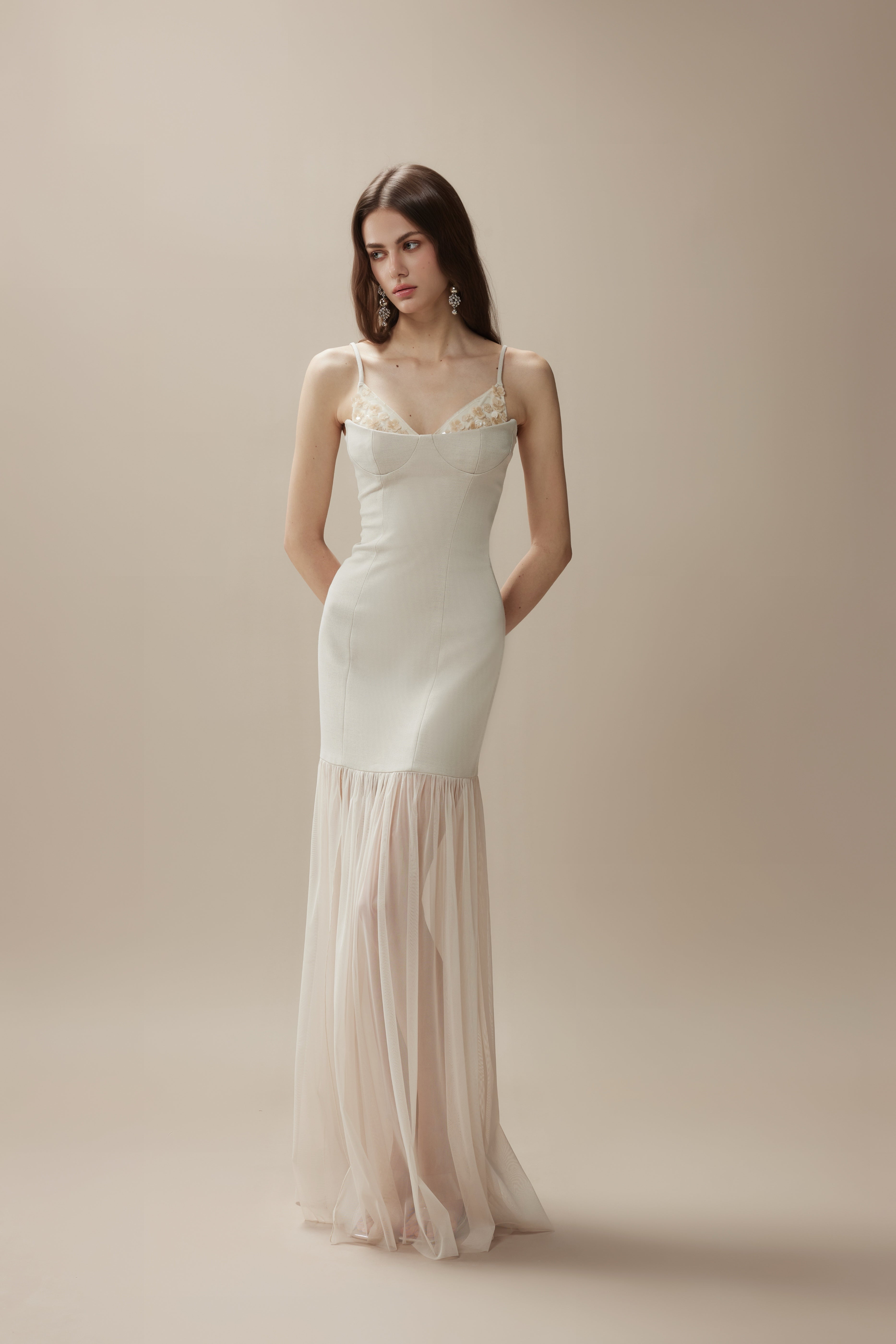 White Camellia Maxi Dress