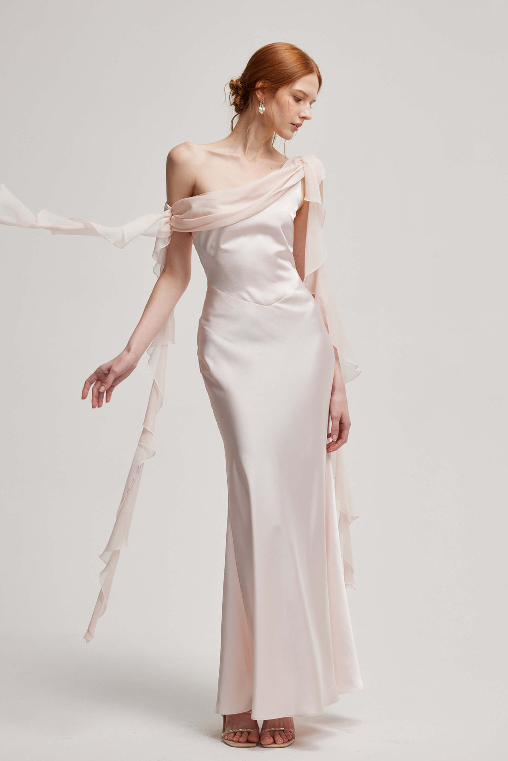 Rosa d’Aurora One-Shoulder Gown